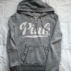 VS pink half zip sweater